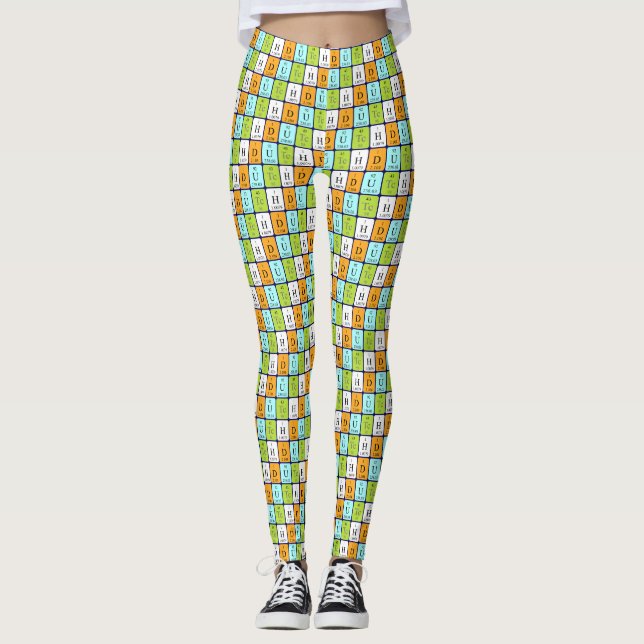Tableau périodique néerlandais leggings patriotiqu (Devant)