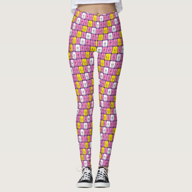 Tableau périodique polonais leggings patriotiques  (Devant)