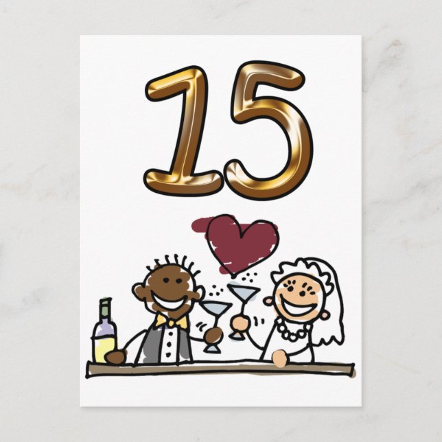 Tableau personnalisé Numéro 15 Cartes postales (Devant)