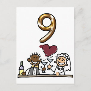 Tableau personnalisé Numéro 9 Cartes postales
