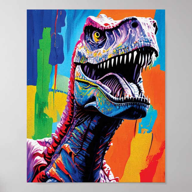 Tableau Portrait D'Un Tyrannosaurus Rex | T-Rex (Devant)
