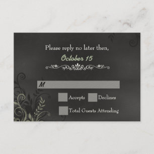 Tableau vintage épousant la carte de RSVP