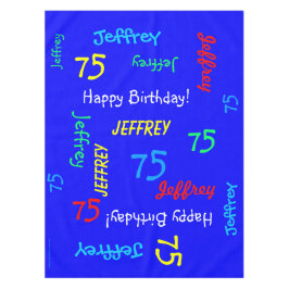 Tablecloth, 75. Geburtstag, Wiederholung der Namen Tischdecke