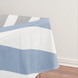 Tablecloth Abstrakt Stripe Grau Blau Weiß Tischdecke