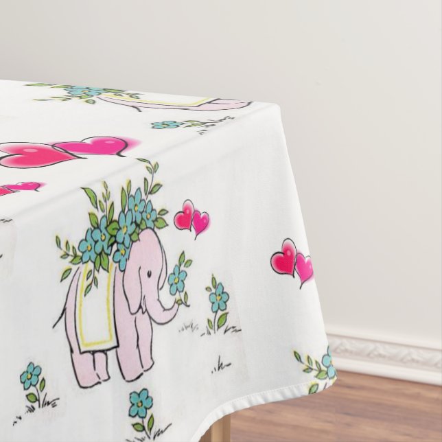 Tablecloth Floral Elephant Tischdecke (Beispiel)