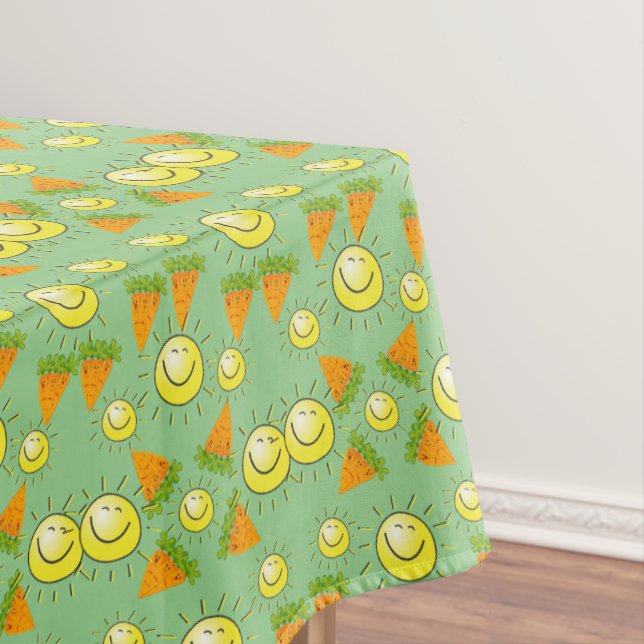 Tablecloth Green Sun Carrots Tischdecke (Beispiel)