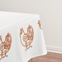 Tablecloth - Kupferdraht Hühner
