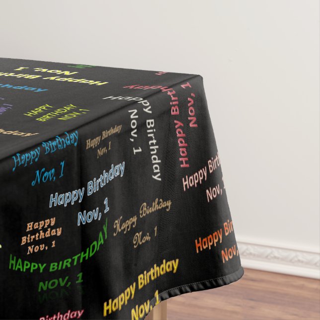 Tablecloth November, 1 Geburtstag Tischdecke (Beispiel)