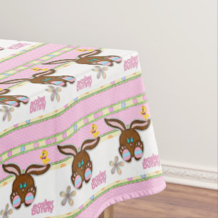 Tablecloth Oaster Bunny Eggs Pink Tischdecke