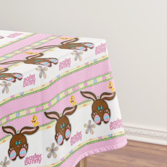 Tablecloth Oaster Bunny Eggs Pink Tischdecke (Beispiel)
