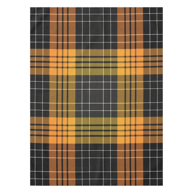 Tablecloth Orange Black Halloween Kariert Tischdecke (Vorderseite)