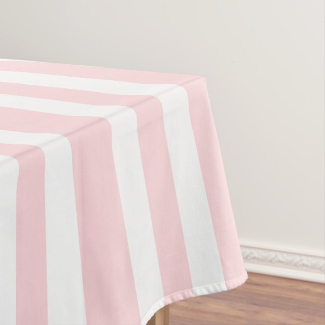 Tablecloth Pink & White Stripe Tischdecke (Beispiel)