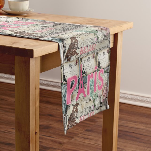 Tablecloth Runner Paris Kurzer Tischläufer (Beispiel)