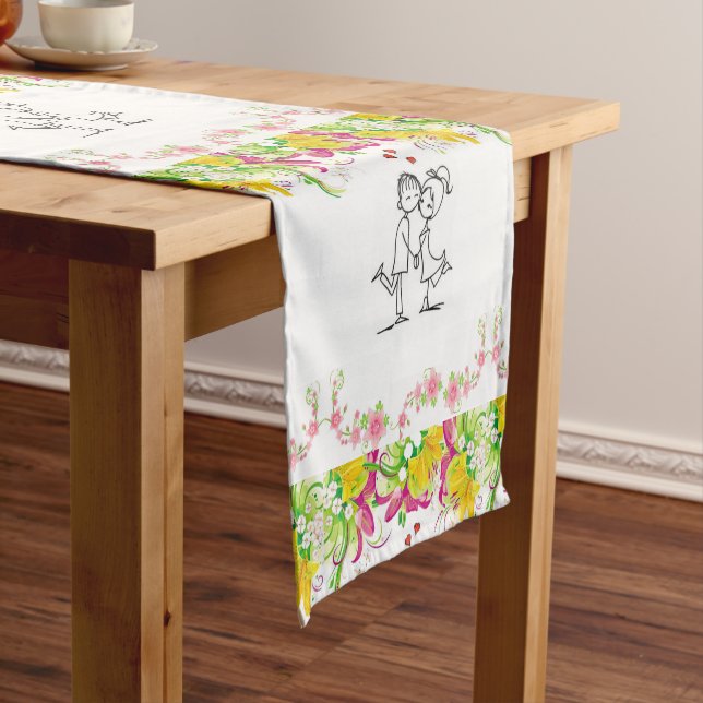 Tablecloth Runner Valentines Kurzer Tischläufer (Beispiel)