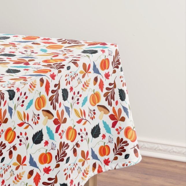Tableclout aus Herbst Tischdecke (Beispiel)