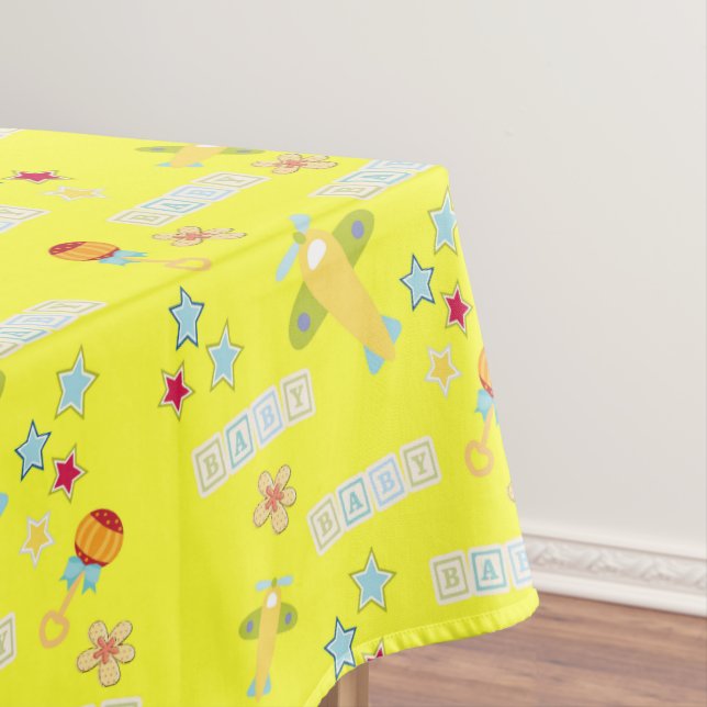 Tableclout Baby Airplane Gelb Tischdecke (Beispiel)