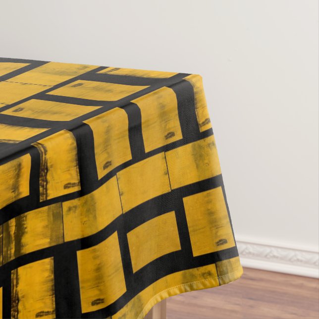 Tableclout Burnt Yellow Black Tischdecke (Beispiel)