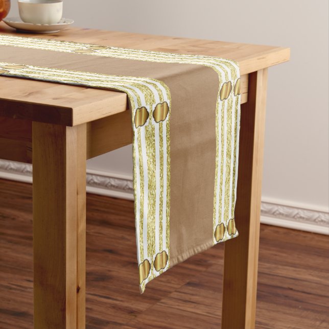 Tableclout Gold Beige Kurzer Tischläufer (Beispiel)