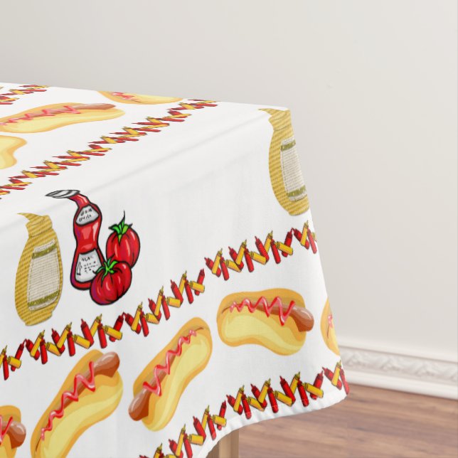Tableclout Hotdog Ketchup Senf Food Tischdecke (Beispiel)