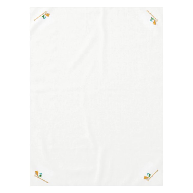 Tableclout Weiße Ribbit-Art Froschpilz Tischdecke (Vorderseite)