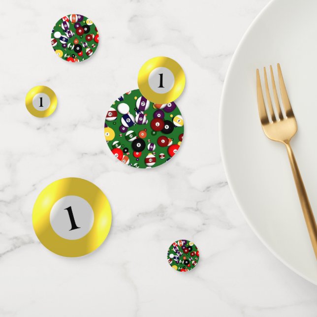Tablefetti - Billard und 1 Ball Konfetti (Gruppe)