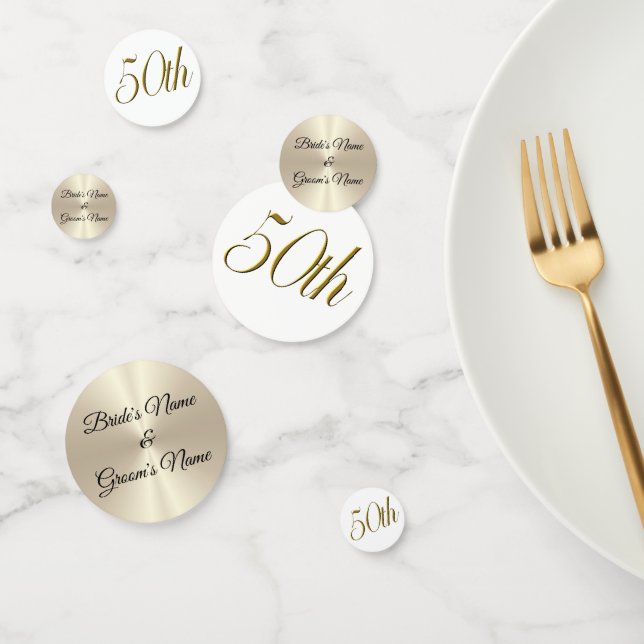 Tablefetti - Personalisiert 50. Hochzeitstag Konfetti (Gruppe)