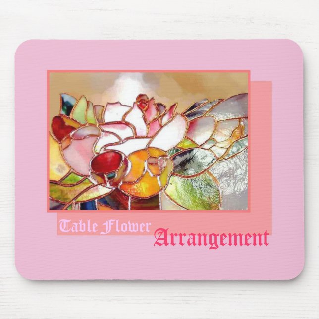 Tablel Flower Arrangement Sweet Pink Mousepad (Vorne)