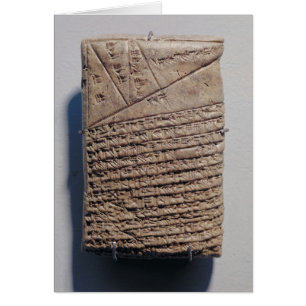 Tablet avec quatorze lignes d'un texte mathématiqu