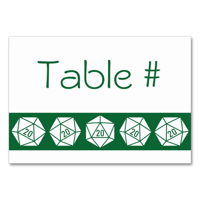 Tabletop Chic dans la carte de table verte (Devant)