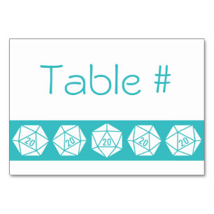 Tabletop Chic dans une carte de table Turquoise