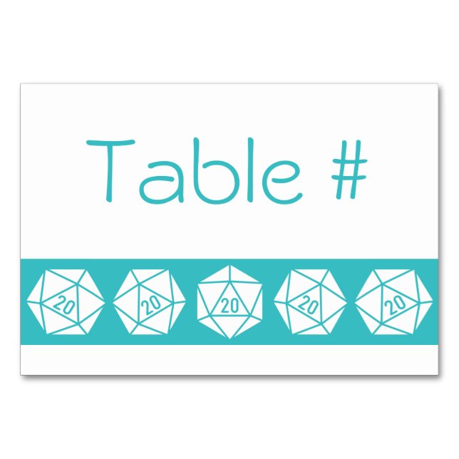 Tabletop Chic dans une carte de table Turquoise (Devant)
