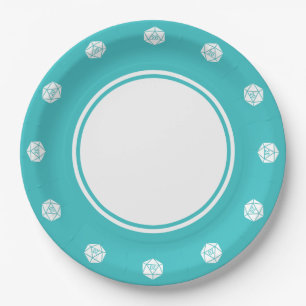 Tabletop Chic en Assiette en Papier Turquoise