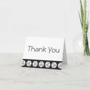 Tabletop Chic en Carte de remerciements noir