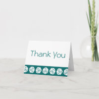 Tabletop Chic en Carte de remerciements Turquoise