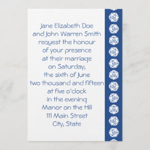 Tabletop Chic en Faire-part de mariage bleu