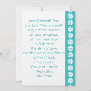 Tabletop Chic en Faire-part de mariage Turquoise