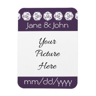 Tabletop Chic im Lila Rett-the-Date-Magnet Magnet