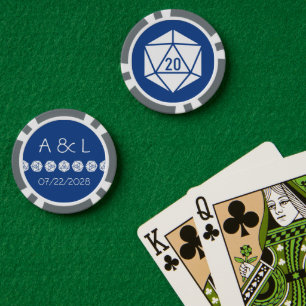 Tabletop Chic in blau Pokerchips