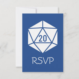 Tabletop Chic in Blue RSVP Card Karte