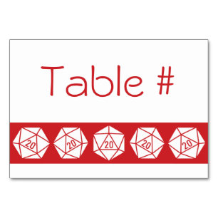 Tabletop Chic in Cherry Table Card Tischnummer