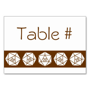 Tabletop Chic in Chocolate Tischkarte Tischnummer