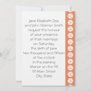 Tabletop Chic in Coral Wedding Einladung