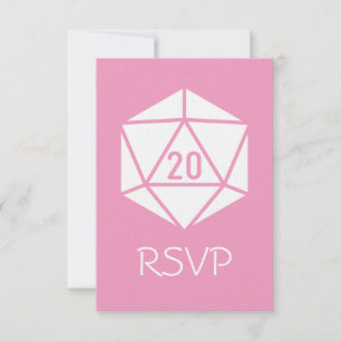 Tabletop Chic in der pinkfarbenen RSVP-Karte RSVP Karte