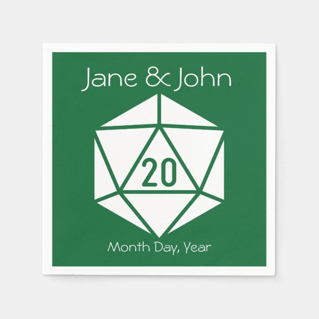 Tabletop Chic in Green Napkins Serviette (Vorderseite)