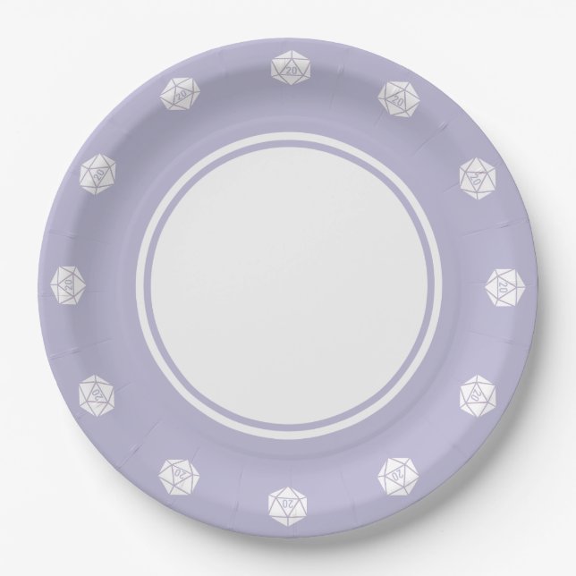Tabletop Chic in Lavendelpapierplatte Pappteller (Vorderseite)