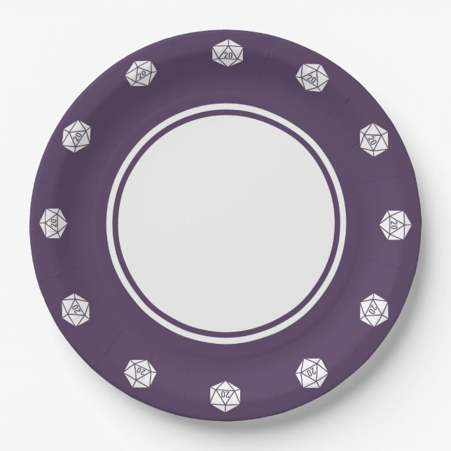Tabletop Chic in Lila Papierplatte Pappteller (Vorderseite)