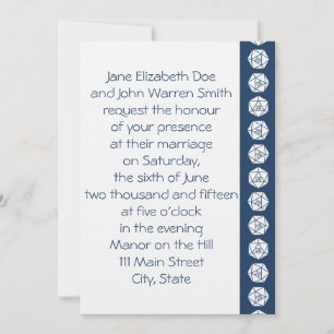 Tabletop Chic in Navy Hochzeitseinladung Einladung