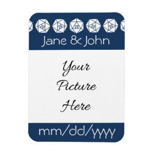 Tabletop Chic in Navy Rett-the-Date Magnet