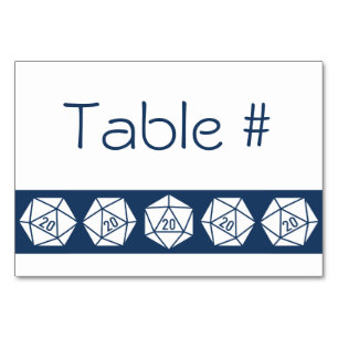 Tabletop Chic in Navy Table Card Tischnummer