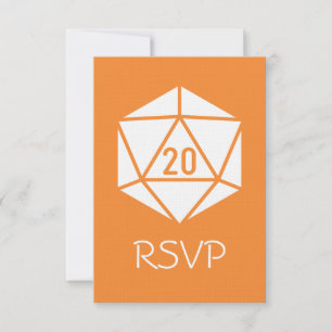 Tabletop Chic in Orange RSVP Karte